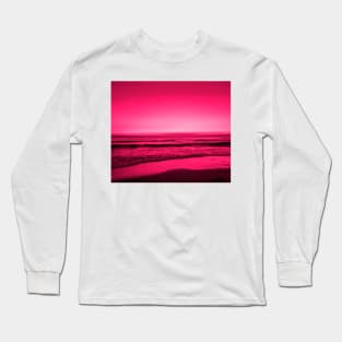 Pink Ocean Waves Long Sleeve T-Shirt